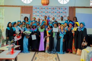 Photo d'ensemble des laureates en coupe-couture